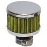View Item 12mm Yellow Car Engine Air/Oil Breather Filter - Straight Edge